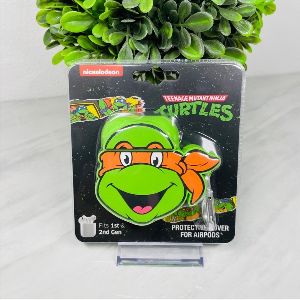 NEW Nickelodeon TMNT Michelangelo AirPods‎ Case Cover Fits 1st & 2nd Gen Green